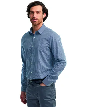 Artisan Collection by Reprime RP220 Mens Microcheck Gingham Long-Sleeve Cotton Shirt