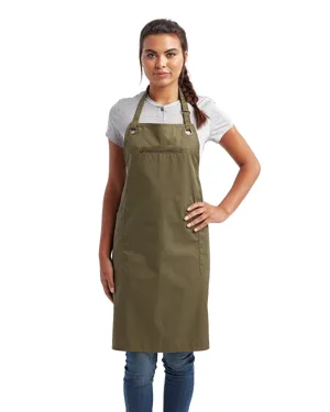 Artisan Collection by Reprime RP121 Unisex ‘Barley’ Contrast Stitch Sustainable Bib Apron