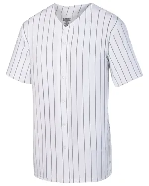Augusta Drop Ship 1686 Youth Pin Strp Full Button Baseball Jersey