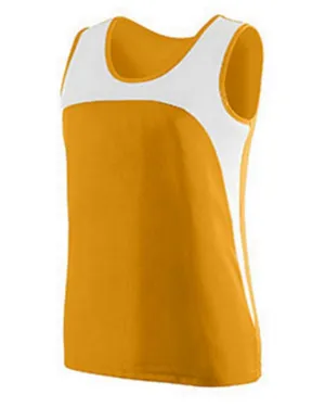 Augusta Drop Ship 342 Ladies Wicking Polyester Sleeveless Jersey with Contrast Inserts
