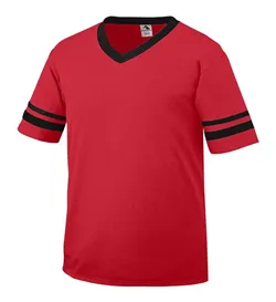 Augusta Sportswear 361 Youth V-Neck Jersey with Striped Sleeves