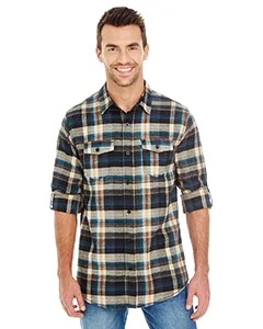 Burnside B8210 Mens Plaid Flannel Shirt