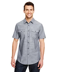 Burnside B9255 Mens Chambray Woven Shirt