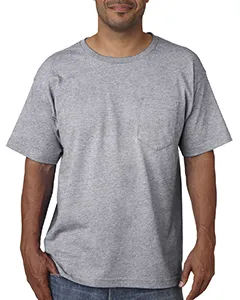 Bayside BA5070 Adult Short-Sleeve T-Shirt with Pocket