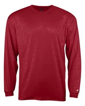 Badger 2145 Youth Line Embossed Long Sleeve T-Shirt