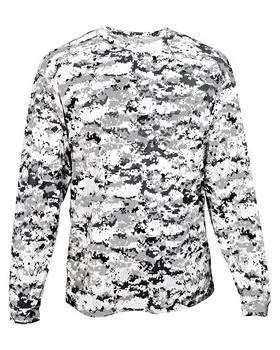 Badger 2184 Youth Digital Camo Long Sleeve T-Shirt