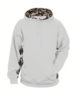 Badger 2464 Youth Digital Camo Colorblock Performance Fleece Hooded Sweatshirt