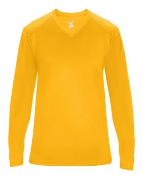 Badger 4064 Ultimate SoftLock Womens V-Neck Long Sleeve T-Shirt