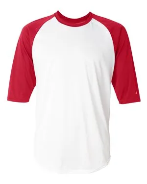 Badger 4133 B-Core Three-Quarter Sleeve Baseball T-Shirt