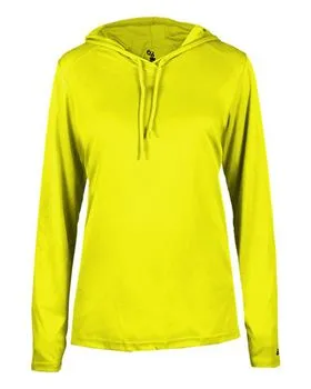 Badger 4165 Womens B-Core Long Sleeve Hooded T-Shirt