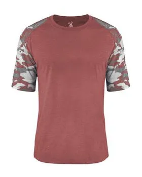 Badger 4970 Vintage Camo Sport Triblend T-Shirt