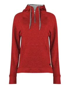 Badger 1051 FitFlex Womens French Terry Hooded Quarter-Zip