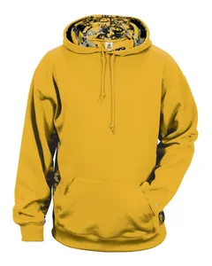 Badger 1464 Digital Camo Colorblock Performance Fleece Hooded Sweatshirt