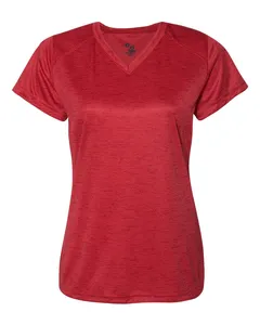 Badger 4175 Womens Tonal Blend V-Neck T-Shirt