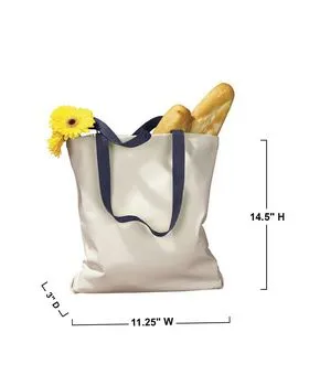 BE010 BAGedge Canvas Tote with Contrasting Handles