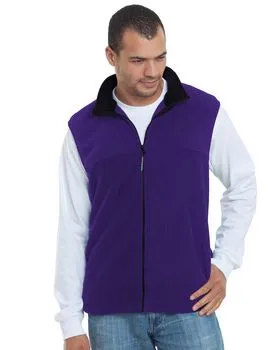 Bayside 1120 USA-Made Full-Zip Fleece Vest