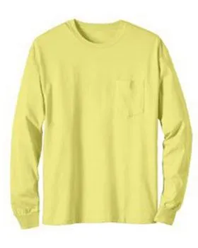 Bayside 3055 Union-Made Long Sleeve T-Shirt with a Pocket