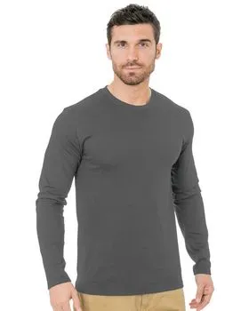 Bayside 9550 Unisex Fine Jersey Long Sleeve Crewneck T-Shirt