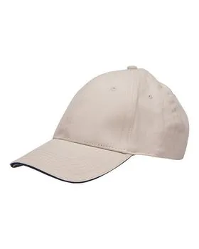 Bayside BA3617 100% Washed Cotton Unstructured Sandwich Cap