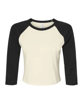 Bella + Canvas 1200 Ladies Micro Ribbed 3/4 Raglan Baby Tee