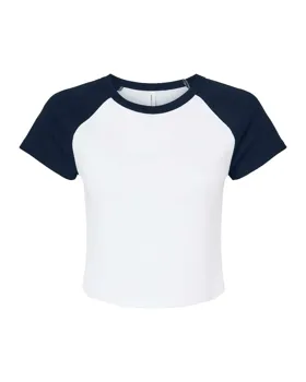 Bella + Canvas 1201 Ladies Micro Ribbed Raglan Baby Tee