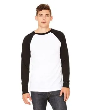 Bella + Canvas 3000C Mens Long-Sleeve Reglan / Baseball Tee
