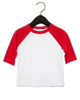 Bella + Canvas 3200T Toddler Three-Quarter Sleeve Baseball T-shirt