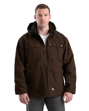 Berne CH428 Mens Highland Washed Duck Full-Zip Hooded Chore Coat