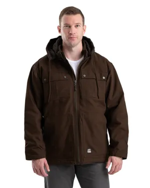 Berne CH428T Mens Tall Highland Washed Duck Full-Zip Hooded Chore Coat