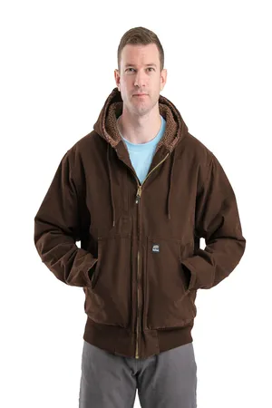 Berne HJ317 Mens Highland Flex180? Washed Duck Hooded Work Jacket
