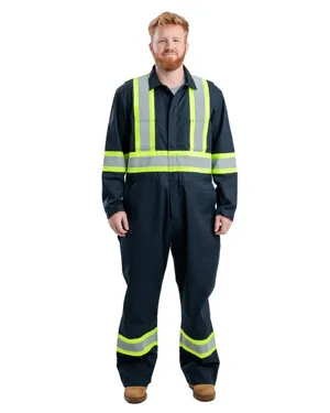 Berne HVC250 Mens Safety Striped Unlined Coverall