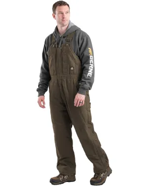 Berne B377 Mens Heartland Insulated Washed Duck Bib Overall