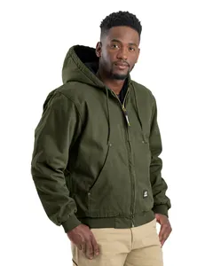 Berne HJ375T Mens Tall Highland Washed Cotton Duck Hooded Jacket