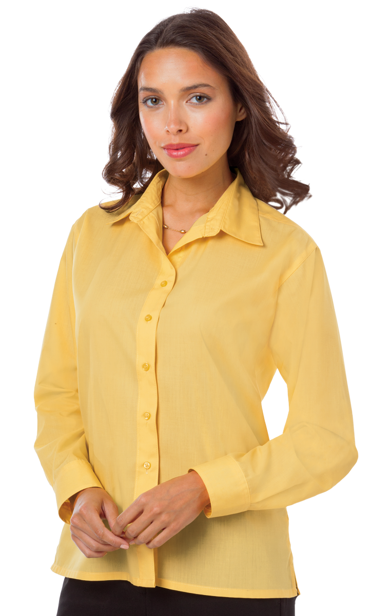 Blue Generation BG6210 Ladies L/S Value Poplin Shirt