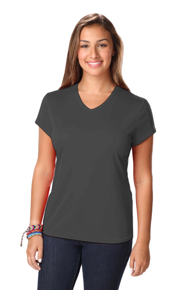 Blue Generation BG6302 Ladies Value Wicking V-Neck Tee