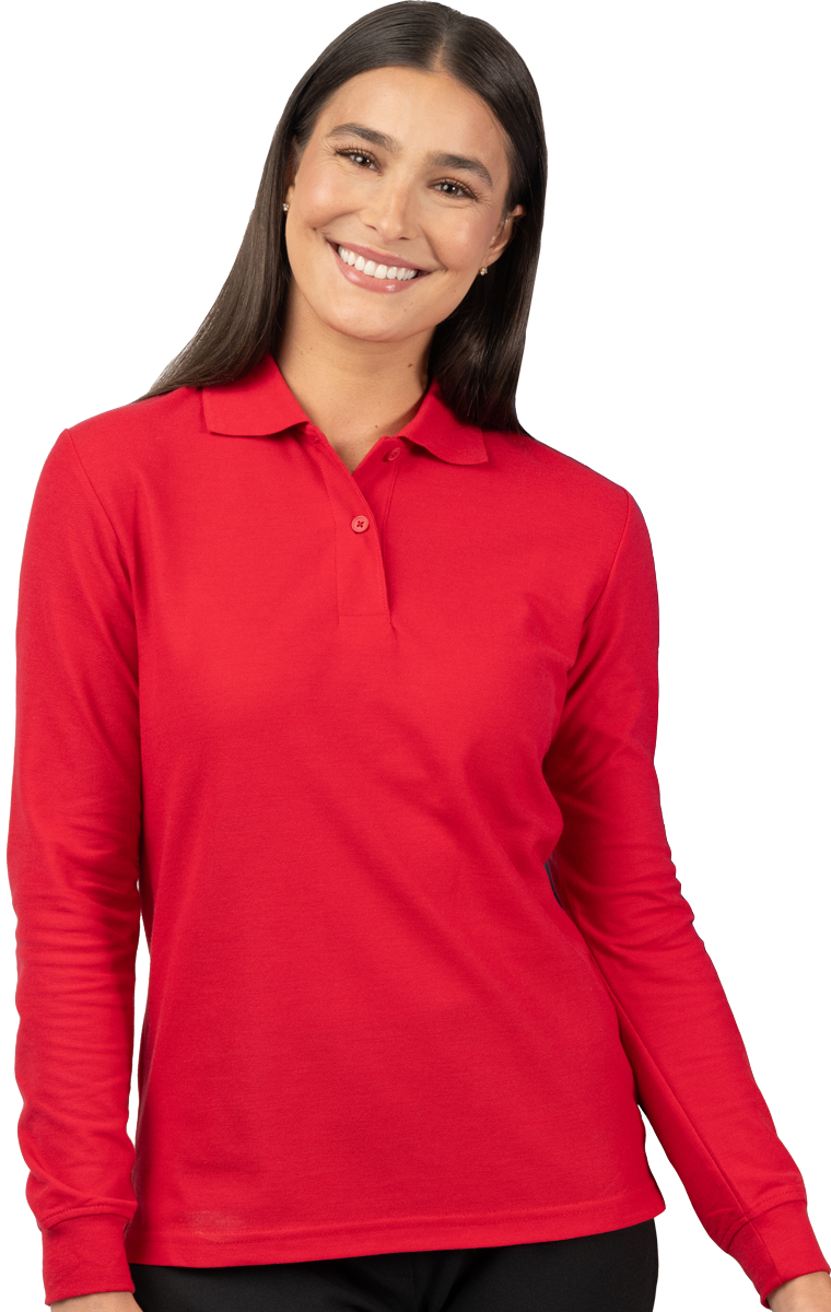 Blue Generation BG6502-Closeout Ladies Soft Touch L/S Pique Polo