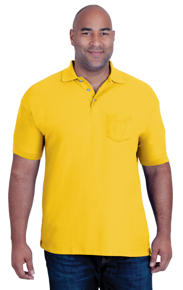 Blue Generation BG7202 Mens Teflon Pique Polo with Pocket