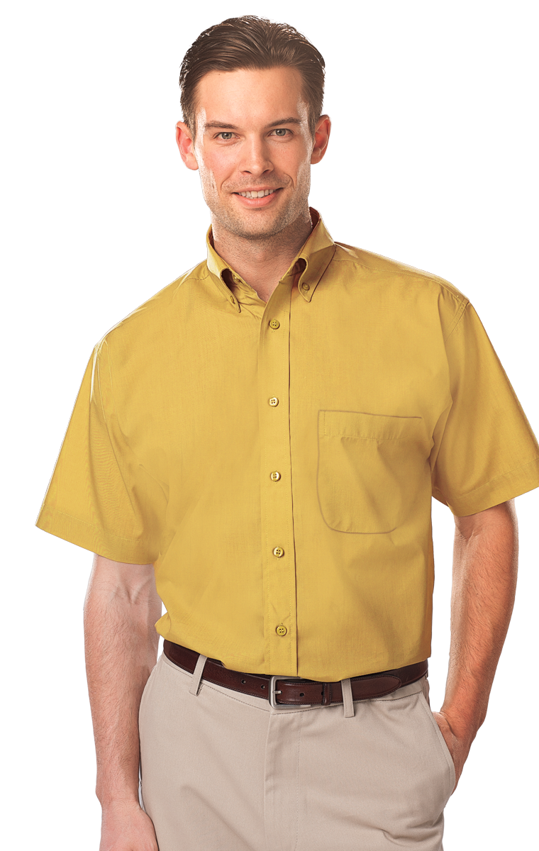 Blue Generation BG7210S Mens S/S Value Poplin Shirt