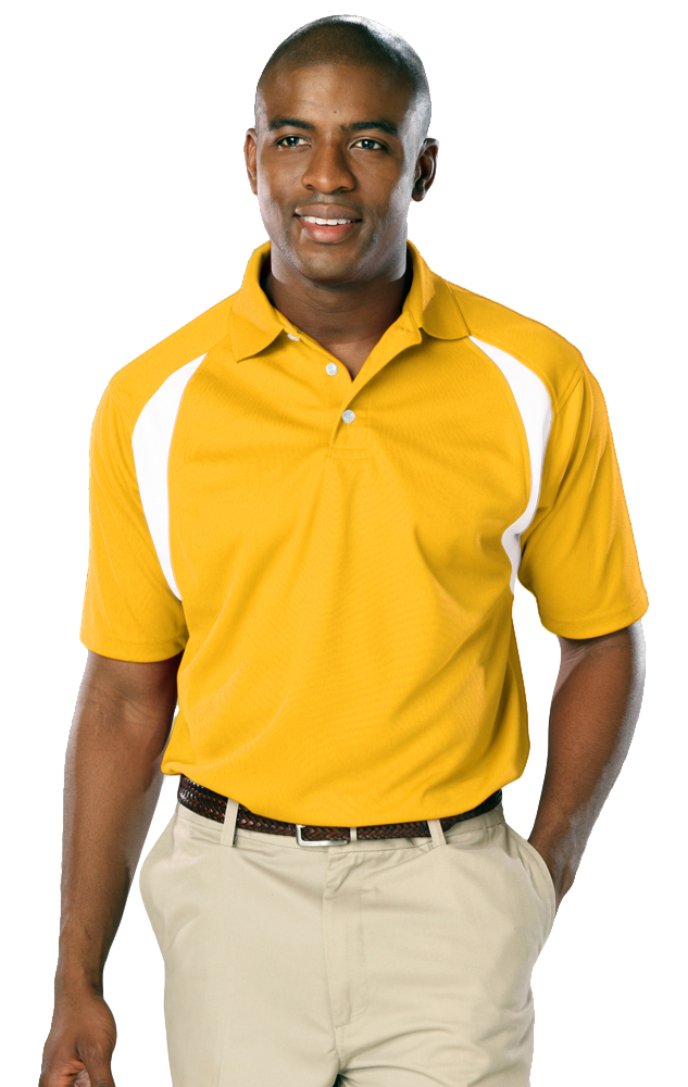 Blue Generation BG7223-Closeout Mens Wicking Raglan Sleeve Polo