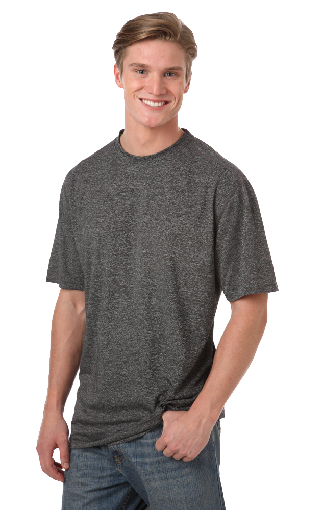 Blue Generation BG7228 Mens Heathered Crew Neck Tee