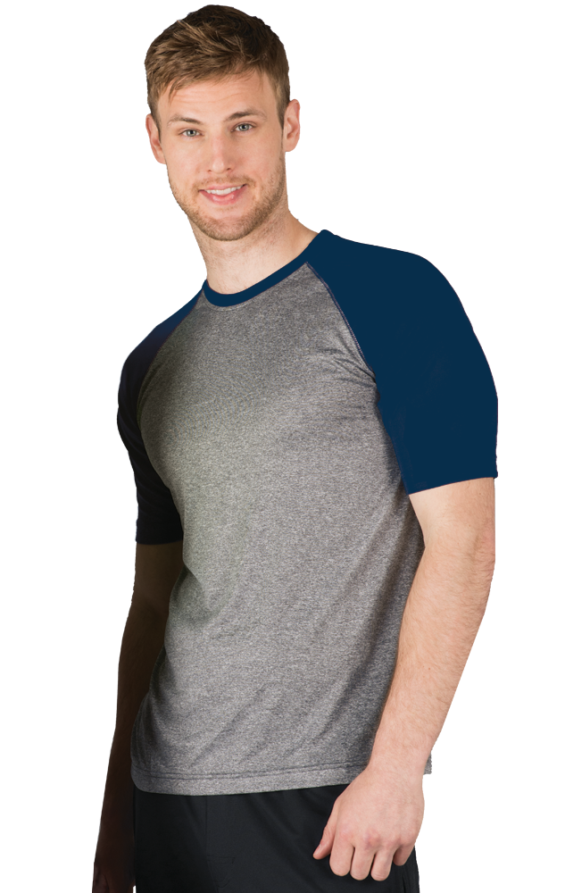 Blue Generation BG7305 Adult S/S Crew Neck Baseball Tee