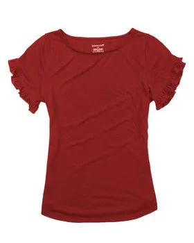 Boxercraft YT64 Girls Ruffle Sleeve T-Shirt