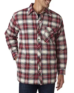 Backpacker BP7002 Mens Flannel Shirt Jacket with Quilt Lining