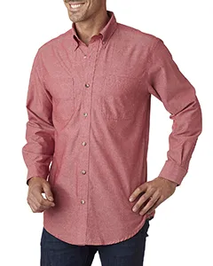 Backpacker BP7004T Mens Tall Yarn-Dyed Chambray Woven