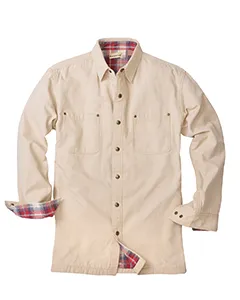 Backpacker BP7006 Mens Canvas Shirt Jacket with Flannel Lining