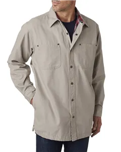 Backpacker BP7006T Mens Tall Canvas Shirt Jacket with Flannel Lining
