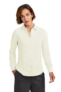 BB18007 Brooks Brothers  Womens Full-Button Satin Blouse