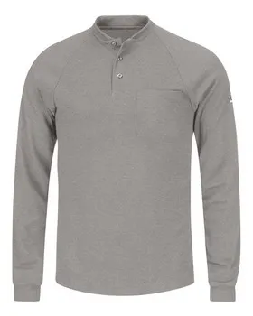 Bulwark SML2 Long Sleeve Henley Shirt- CoolTouch2