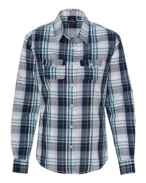 Burnside 5222 Womens Long Sleeve Plaid Shirt