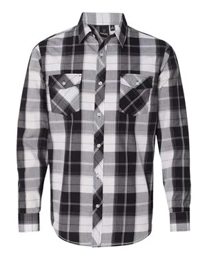 Burnside 8202 Long Sleeve Plaid Shirt